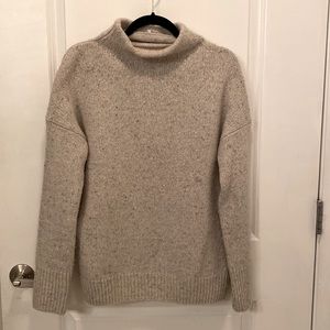 VINCE cream and grey marbled wool sweater - Size Small